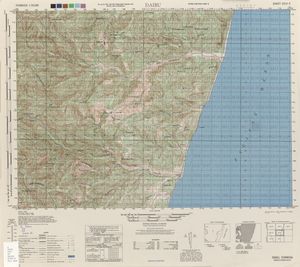 다우(다이부로 표기됨) 및 주변 지역 지도 (AMS, 1944)