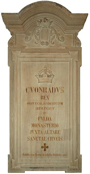 풀다 대성당내에 안치된 콘라트 1세의 묘비