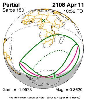 2108년 4월 11일 부분 일식