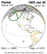 1805년 1월 30일 (사로스 147)