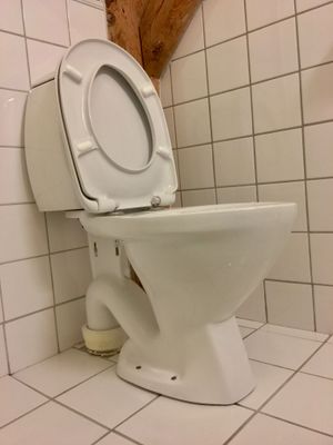 변좌가 위로 열린 상태