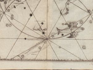 요한 바이어의 우라노메트리아에 수록된 날치자리(Volans). 'Piscis Volans'로 표기되어 있다.