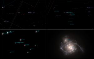 Celestia에서의 전형적인 심원 천체 탐사