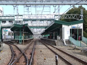 2008년 3월, 역 서쪽 끝에서 바라본 승강장