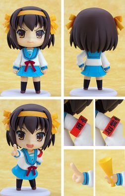 교체 가능한 신체 부위와 표정을 가진 스즈미야 하루히의 넨도로이드 피규어