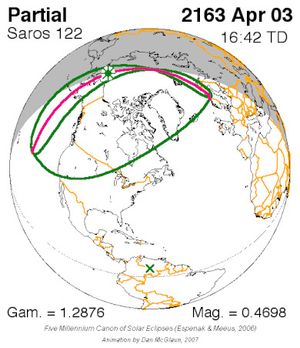 2163년 4월 3일 부분일식