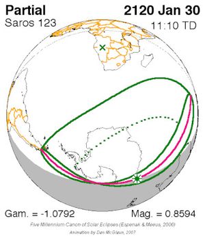2120년 1월 30일 부분 일식
