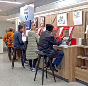 런던의 셀프 서비스 사진 키오스크