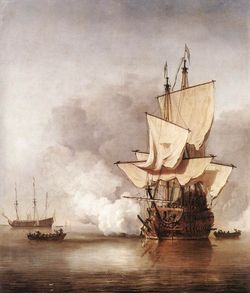 Willem van de Velde, the younger 作, The cannon shot