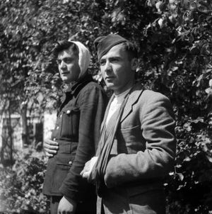 1945년 텍셀에서 부상당한 조지아 군인 두 명