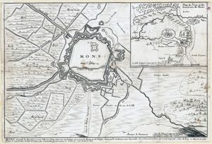 1691년 몽스 공성전 지도