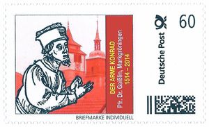 반란 500주년을 기념하는 독일의 개인 우표