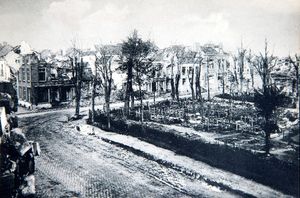 1917년 11월 니우포르트 시의 파괴