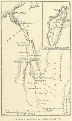 프랑스군의 안타나나리보 진격로