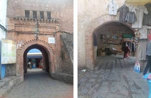 메디나의 역사적인 문들 중 일부: 바브 수크(Bab Souk)(왼쪽)와 바브 알-아인(Bab al-Ain)(오른쪽)