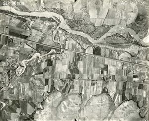 1936년 콜로라도주에서 아칸소강과 지류인 아피샤파강의 합류 지점.