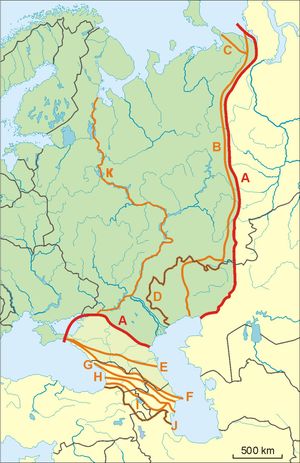 아시아와 유럽의 경계에 대한 다양한 정의