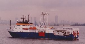 해양 탐사 획득 (예인 스트리머)를 위한 R/V Western Legend