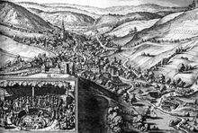 1655년에 출판된 마테우스 메리안의 동판화에 그려진 바트 슈발바흐