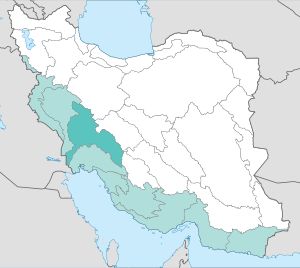 카룬강 유역 (짙은 파란색)