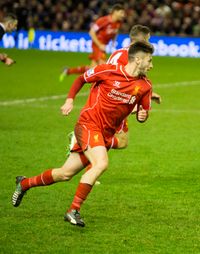 리버풀 FC에서 뛰는 럴라나(2014년)