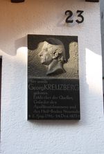 아르바일러 마르크트 광장 23 조지 크로이츠베르크 출생 기념 명판