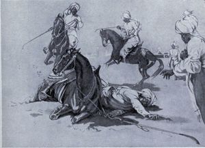 아이바크의 죽음을 묘사한 현대 예술가의 묘사