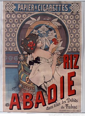 1898년 프랑스 담배 종이 광고 포스터