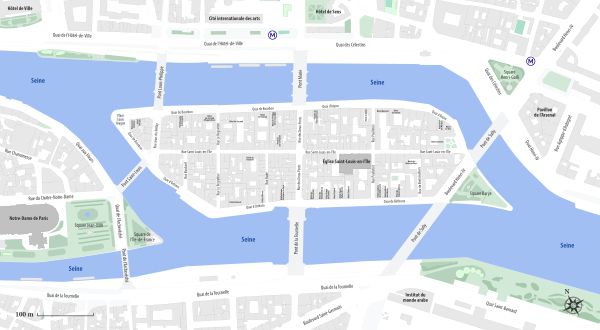 생루이 섬 지도