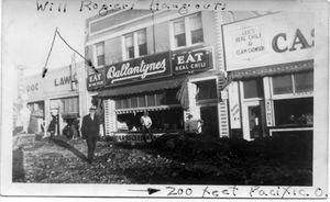 현재 더 빌리지(The Village)가 있는 곳의 1938년 홍수 피해 사진