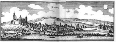 1647년에 출판된 마테우스 메리안의 동판화에 그려진 아른스베르크