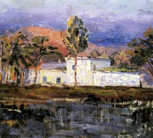 바흐루즈 캉가르리의 작품: 집이 있는 풍경