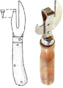 1855년 로버트 예이츠가 디자인한 레버형 캔따개