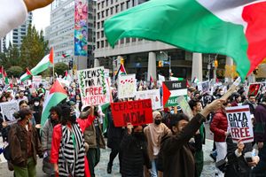 2023년 11월 4일 토론토에서 열린 친팔레스타인 시위