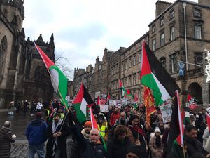 에든버러에서 열린 친팔레스타인 시위, 12월 2일