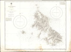 1851년 발행된 스키로스섬 해군 해도. 토마스 그레이브스가 측량했다.