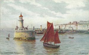 A.R. 퀸턴의 램스게이트 등대(1921년 엽서)