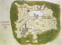 크리스토포로 부온델몬티가 그린 15세기의 낙소스 지도