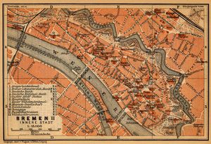 베데커의 브레멘 지도(1910)