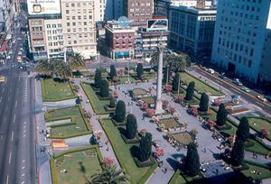 1968년, 세인트 프란시스 호텔에서 바라본 광장