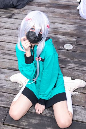 코스프레를 한 이즈미 사기리 (Fancy Frontier 40에서)