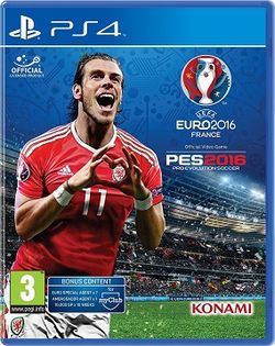 가레스 베일을 모델로 한 영국 PlayStation 4 UEFA 유로 2016 에디션 커버