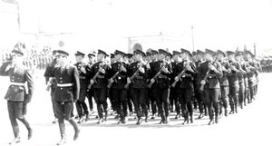 1960년 바쿠에서 열린 퍼레이드에서 바쿠 고등 전군 지휘학교 생도들