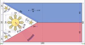 필리핀 국기 구성도