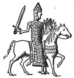 라발의 두 번째 영주인 기 2세 드 라발, 1095년의 인장