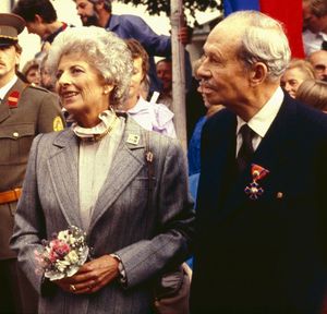 1988년의 프란츠 요제프 2세와 게오르기나 폰 빌체크 백작부인.