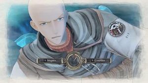 용감 시스템 사용 예시. 알라딘이 적에게 총격을 받았을 때, "고무"와 "반격" 중 하나를 선택할 수 있다. 가운데 아이콘은 타이머이다.