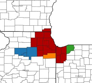 미국 행정관리예산처에서 정의한 시카고-네이퍼빌-일리노이-인디애나-위스콘신 통합 통계 구역