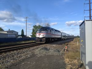 워싱턴 D.C.로 가는 역방향 피크 VRE 열차