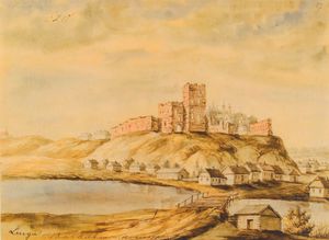 나폴레옹 오르다의 루자 성 유적 그림.